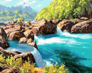 Картина по номерам Горная река (Brushme GX23762)