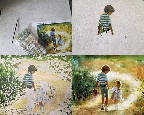 Техника рисования картины по номерам